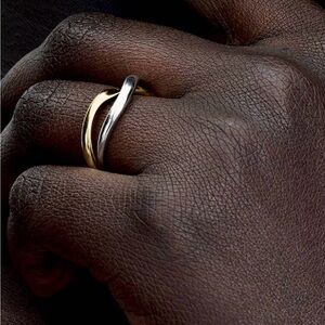 Two-tone Entwined Bands Ring from Pandora